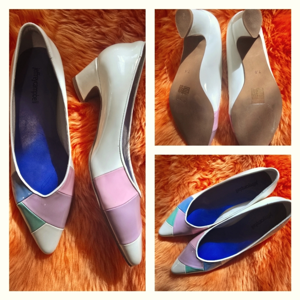 Jeffrey Campbell colorblock heels. Size 7.5. Brand new without box.